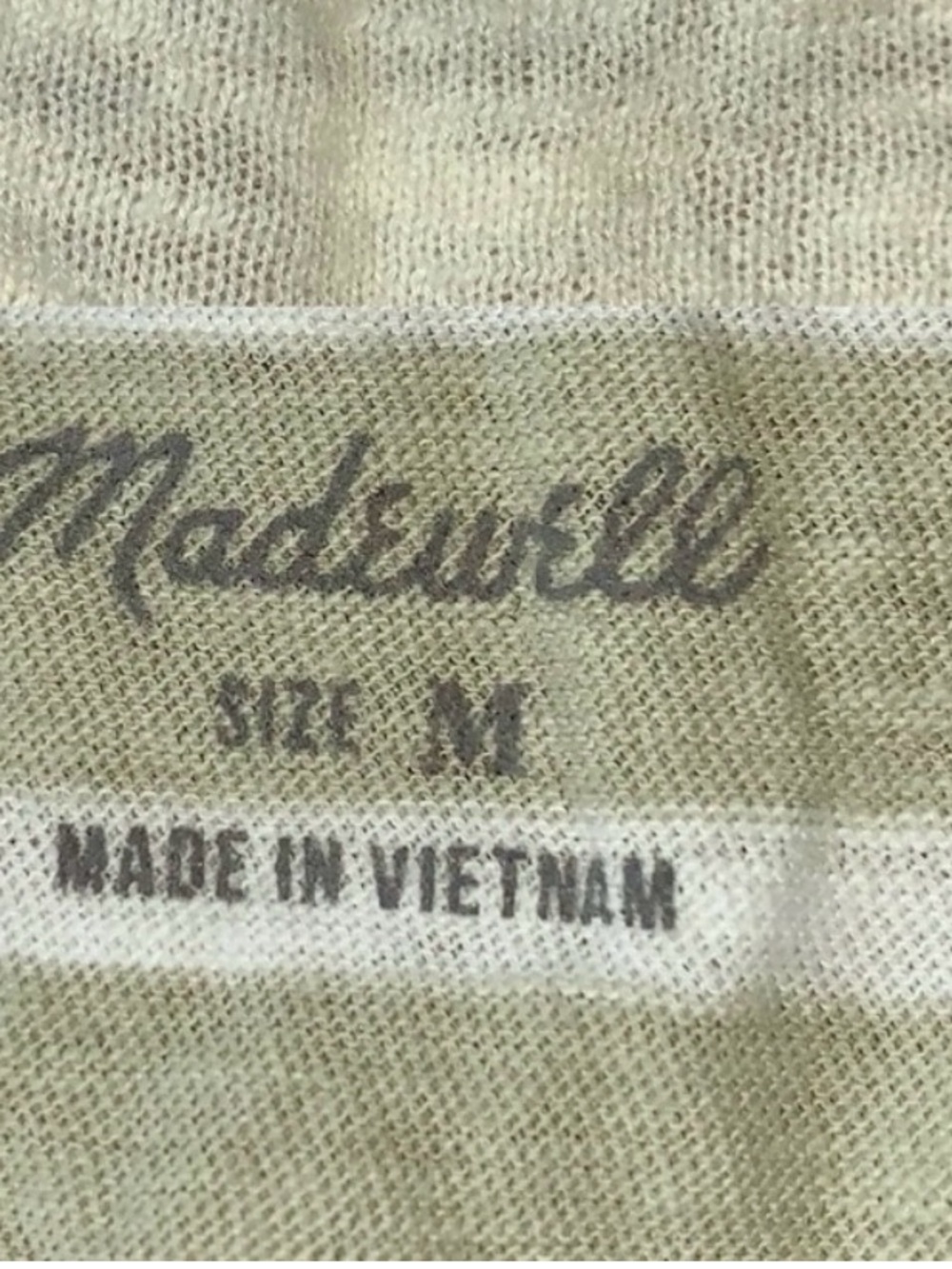 Madewell Neutral Striped Colorblock Tank Top V-Neck - Picture 6 of 6
